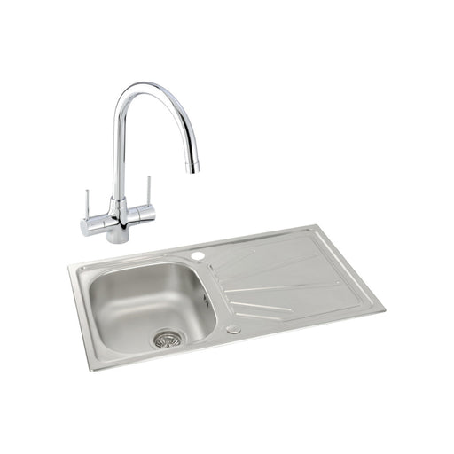 Abode Trydent 1B Inset St/Steel Sink & Tap Pack - Unbeatable Bathrooms