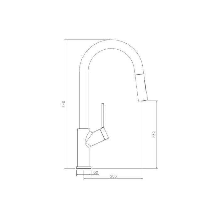 Abode Virtue Nero Mixer Tap w/Pull Out - Chrome - Unbeatable Bathrooms