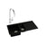 Abode Xcite 1.5B Inset Black Metallic Sink Tap Pack - Unbeatable Bathrooms