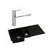 Abode Xcite 1.5B Inset Black Metallic Sink Tap Pack - Unbeatable Bathrooms