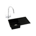 Abode Xcite 1B Inset Black Metallic Sink Tap Pack - Unbeatable Bathrooms