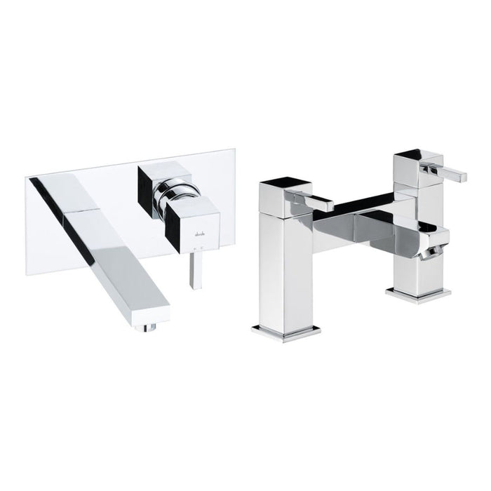 Abode Zeal Pack Offer 5 (Wall Mounted Basin Mixer & Bath Filler) - Chrome - Unbeatable Bathrooms