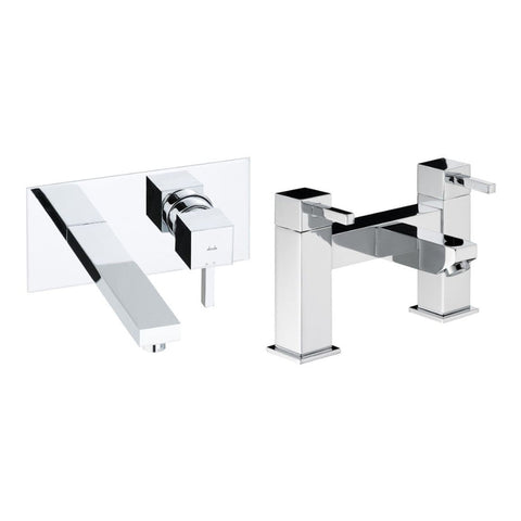 Abode Zeal Pack Offer 5 (Wall Mounted Basin Mixer & Bath Filler) - Chrome - Unbeatable Bathrooms