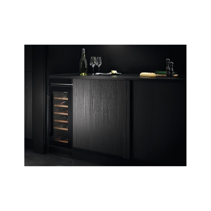 AEG AWS4020B5B B/U 30cm Wine Cabinet - Black Glass - Unbeatable Bathrooms