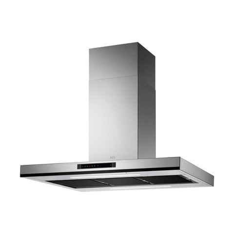 AEG DIK6180HG 100cm Island Hood - Black Glass & St/Steel - Unbeatable Bathrooms