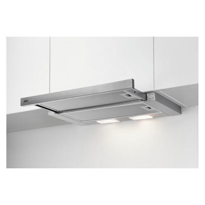 AEG DPB3632S 60cm Telescopic Hood - Silver - Unbeatable Bathrooms