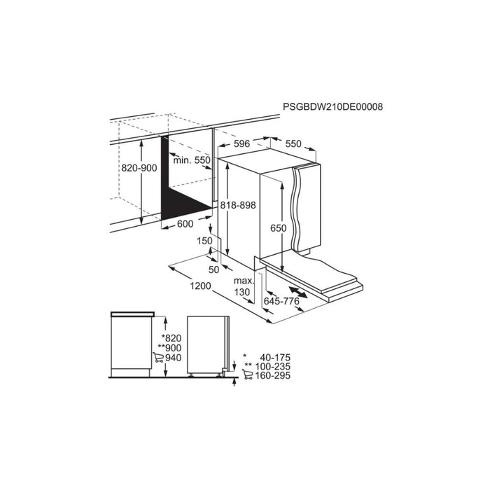AEG FSK74607Z F/I 13 Place Dishwasher - Unbeatable Bathrooms