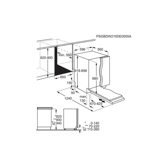 AEG FSK96838P F/I 14 Place Dishwasher - Unbeatable Bathrooms