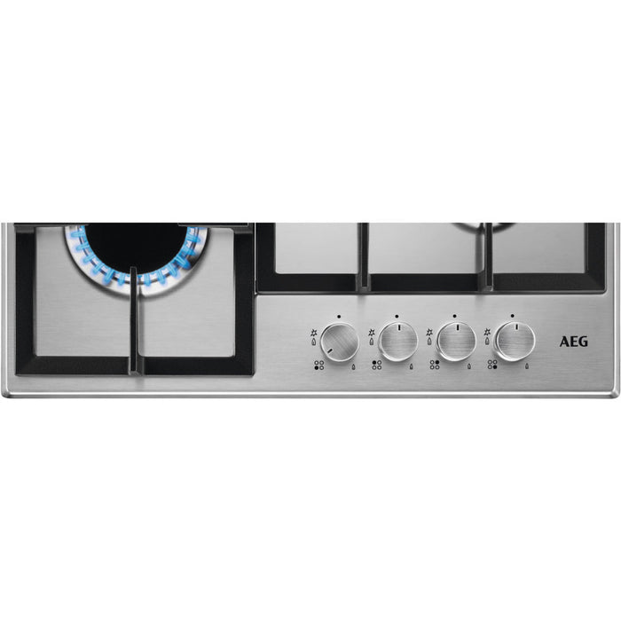 AEG HGB64200SM 60cm Gas Hob - St/Steel - Unbeatable Bathrooms
