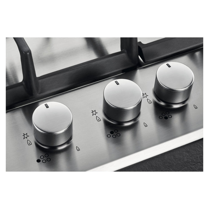 AEG HGB64200SM 60cm Gas Hob - St/Steel - Unbeatable Bathrooms