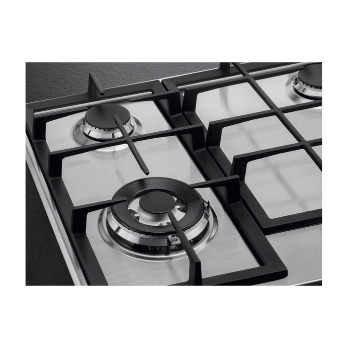 AEG HGB64420YM 60cm Gas Hob - St/Steel - Unbeatable Bathrooms