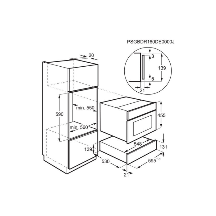AEG KDE911424M 14cm Warming Drawer - Unbeatable Bathrooms