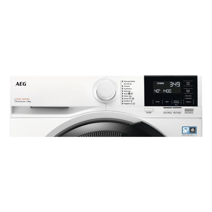 AEG LFR71844B F/S 8kg 1400rpm Washing Machine - White - Unbeatable Bathrooms