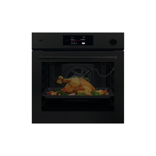 AEG NBR7P731ST Single Pyrolytic Oven w/Steam - Matt Black - Unbeatable Bathrooms