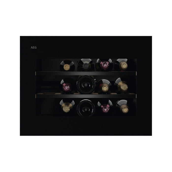 AEG NKW8P21KAB Semi Integrated 60cm Wine Cabinet - Black - Unbeatable Bathrooms