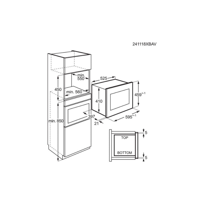 AEG OB6SM261UB B/I 900W Microwave - Black - Unbeatable Bathrooms