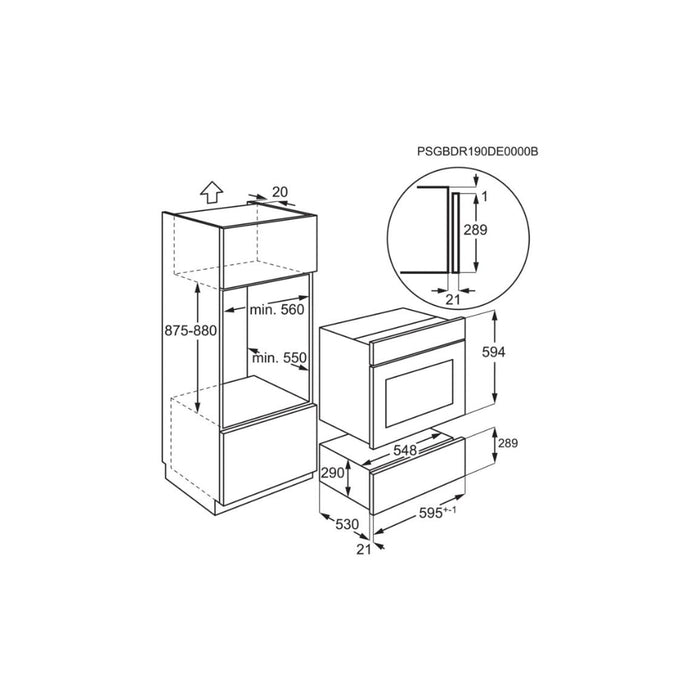 AEG OD8K21B 29cm Warming Drawer - Black - Unbeatable Bathrooms