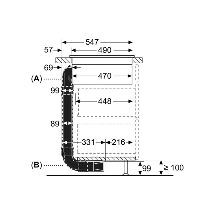 Bosch HEZ9VDKR1 60cm+ Recirculation Starter Kit - Unbeatable Bathrooms