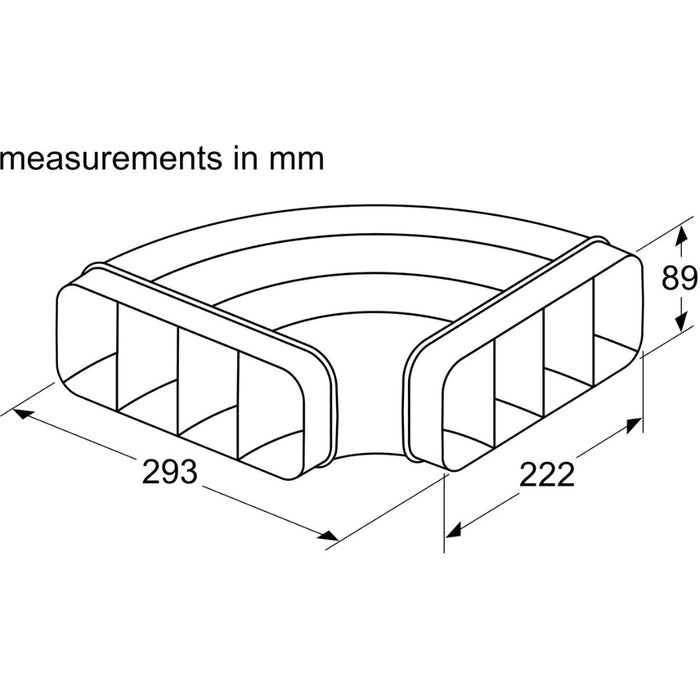 Bosch HEZ9VDSB1 Flat Horizontal 90&deg; Bend - Black - Unbeatable Bathrooms