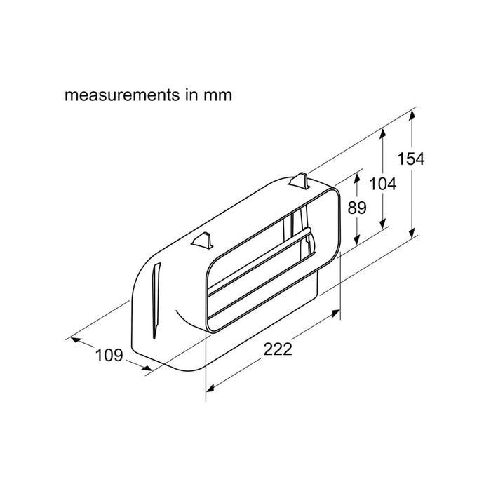 Bosch HEZ9VDSB2 Flat Vertical 90&deg; Bend - Black - Unbeatable Bathrooms