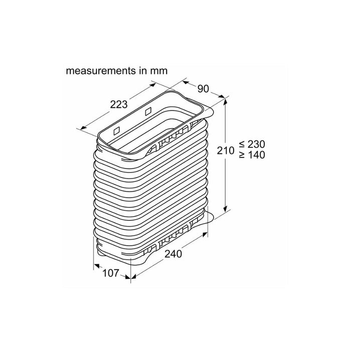 Bosch HEZ9VDSS2 Flex Flat Duct Connector - Black - Unbeatable Bathrooms