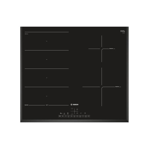 Bosch Serie 6 PXE651FC1E 60cm Flex Induction Hob - Black - Unbeatable Bathrooms