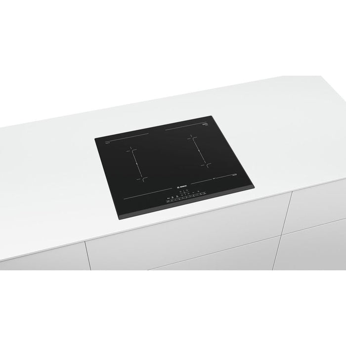 Bosch Serie 6 PVQ651FC5E 60cm Induction Hob - Black Glass - Unbeatable Bathrooms