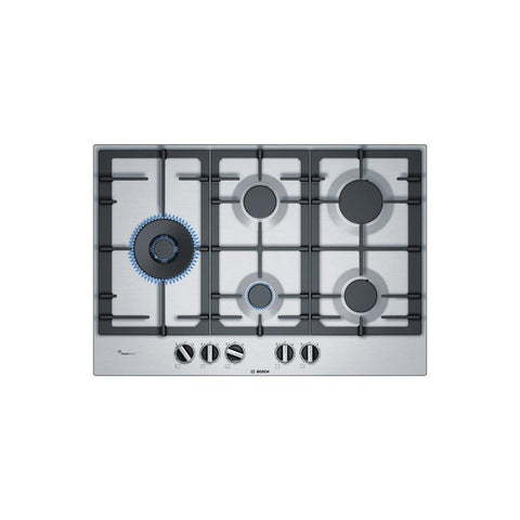 Bosch Serie 6 PCS7A5B90 75cm Gas Hob - Stainless Steel - Unbeatable Bathrooms