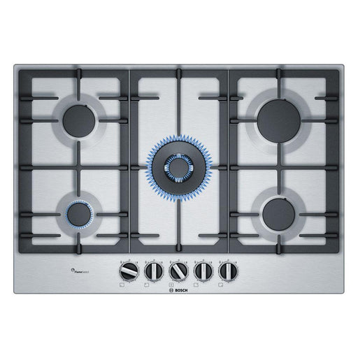 Bosch Serie 6 PCQ7A5B90 75cm Gas Hob - Stainless Steel - Unbeatable Bathrooms