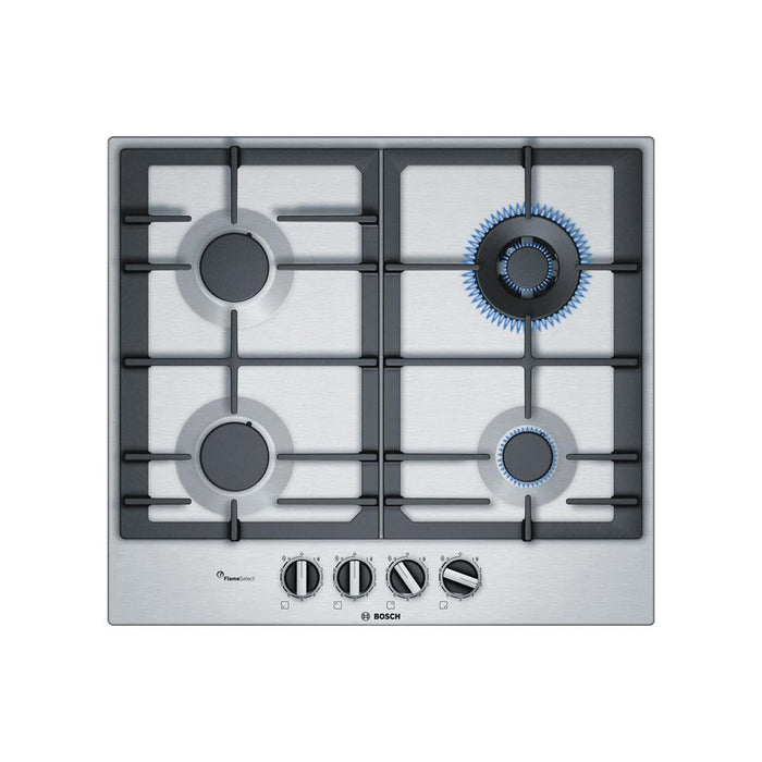 Bosch Serie 6 PCH6A5B90 60cm Gas Hob - Stainless Steel - Unbeatable Bathrooms
