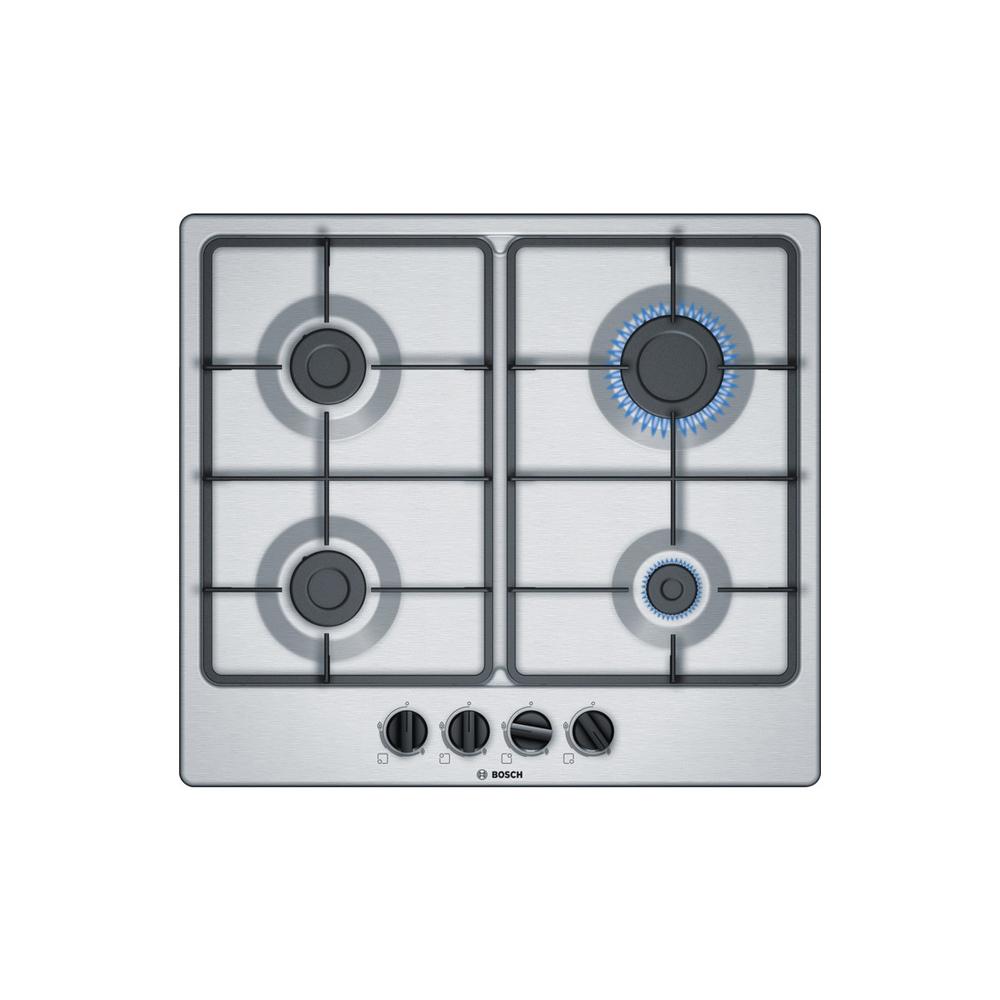 Bosch Serie 4 PGP6B5B60 60cm Gas Hob - Stainless Steel - Unbeatable Bathrooms