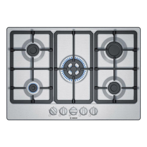 Bosch Serie 4 PGQ7B5B90 75cm Gas Hob - Stainless Steel - Unbeatable Bathrooms