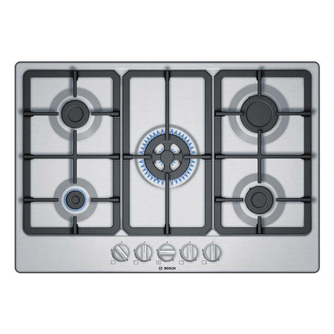 Bosch Serie 4 PGQ7B5B90 75cm Gas Hob - Stainless Steel - Unbeatable Bathrooms