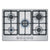 Bosch Serie 4 PGQ7B5B90 75cm Gas Hob - Stainless Steel - Unbeatable Bathrooms