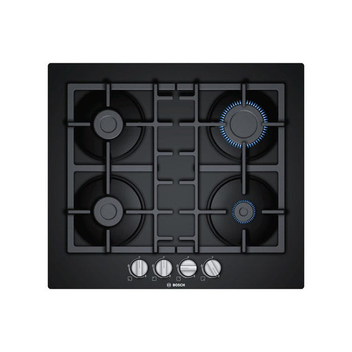Bosch Serie 4 PNP6B6B90 60cm Gas On Glass Hob - Black Glass - Unbeatable Bathrooms