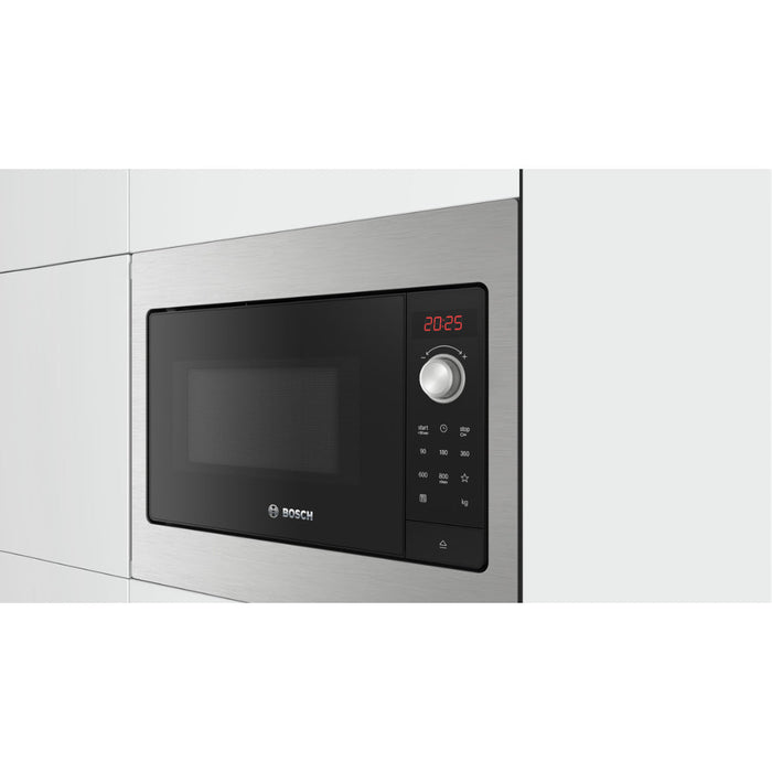 Bosch Series 2 BFL523MS3B B/I 800W Compact Microwave - Black - Unbeatable Bathrooms