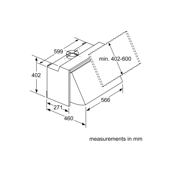 Bosch Series 2 DEM63AC00B 60cm Integrated Hood - Metallic Silver - Unbeatable Bathrooms