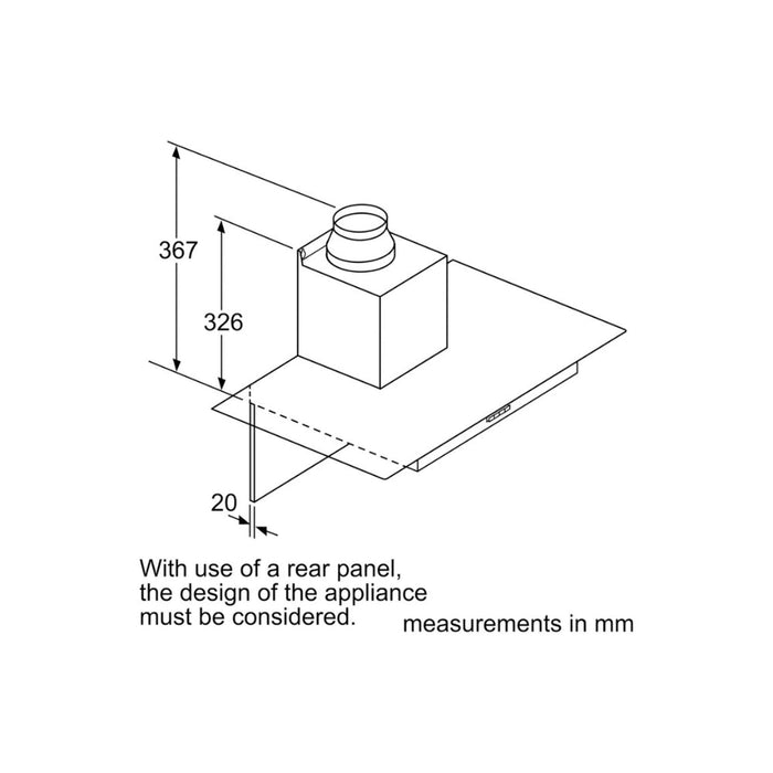 Bosch Series 2 DWG94BC50B Flat Glass Chimney Hood - Brushed Steel - Unbeatable Bathrooms
