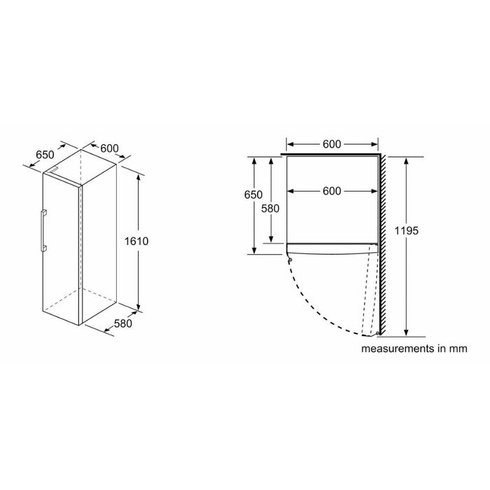 Bosch Series 2 GSN29VWEVG F/S NoFrost Tall Freezer - White - Unbeatable Bathrooms