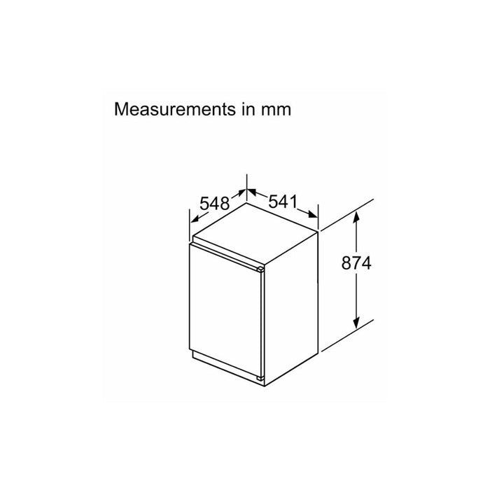 Bosch Series 2 KIR21NSE0 B/I Larder Fridge - Unbeatable Bathrooms