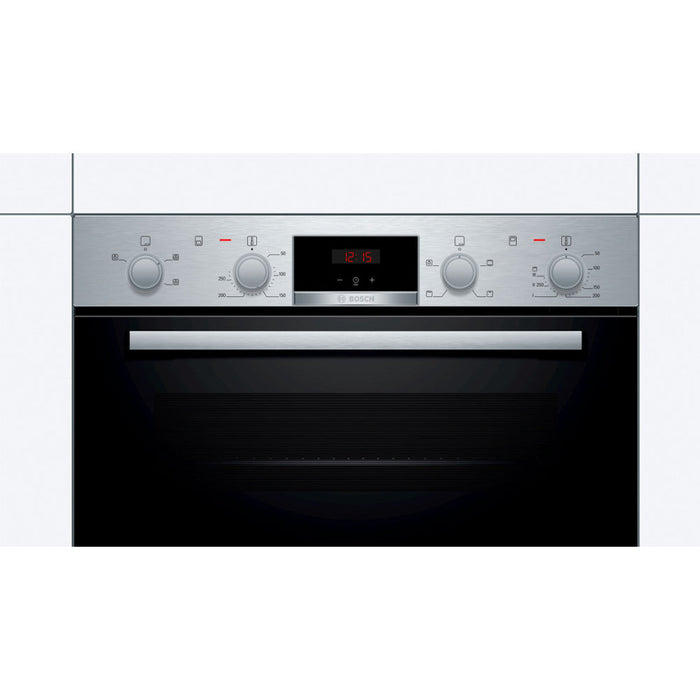 Bosch Series 2 MHA133BR0B Double Electric Oven - Brushed Steel - Unbeatable Bathrooms