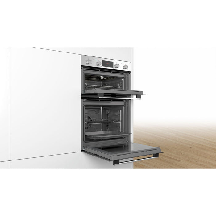 Bosch Series 2 MHA133BR0B Double Electric Oven - Brushed Steel - Unbeatable Bathrooms