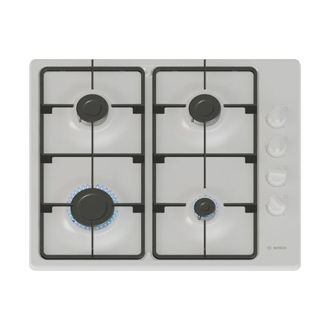Bosch Series 2 PBP6B2K60 60cm Gas Hob - White - Unbeatable Bathrooms