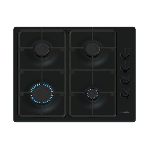 Bosch Series 2 PBP6B6K60 60cm Gas Hob - Black - Unbeatable Bathrooms