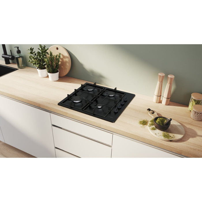 Bosch Series 2 PBP6B6K60 60cm Gas Hob - Black - Unbeatable Bathrooms
