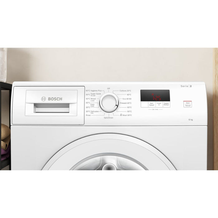 Bosch Series 2 WGE03408GB F/S 8kg 1400rpm Washing Machine - White - Unbeatable Bathrooms