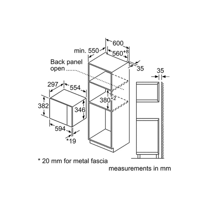Bosch Series 4 BFL523MS0B 800W Microwave - Unbeatable Bathrooms