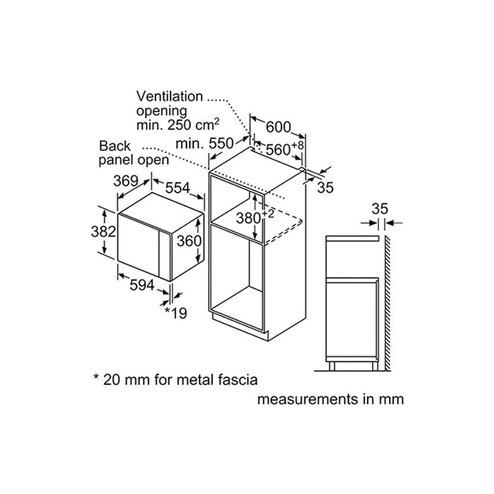 Bosch Series 4 BFL553MS0B 900W Microwave - Unbeatable Bathrooms