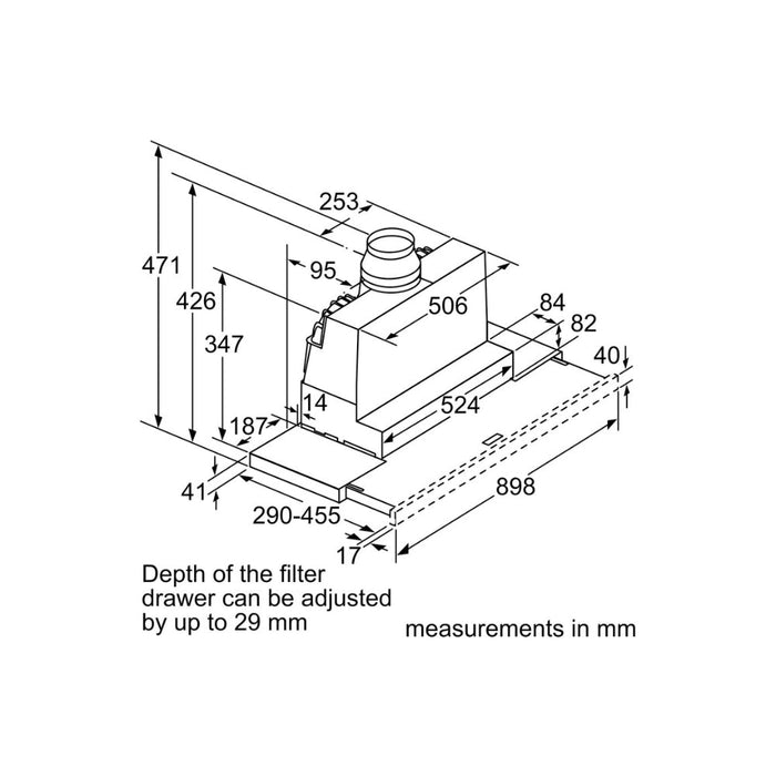 Bosch Series 4 DFS067A51B Telescopic Hood - Metallic Silver - Unbeatable Bathrooms