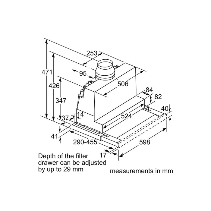 Bosch Series 4 DFS067A51B Telescopic Hood - Metallic Silver - Unbeatable Bathrooms